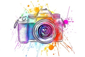 Wall Mural - World Photography Day with World Map Background, photographer taking photo. World Photography Day social media banner and instagram banner post design