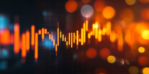 Poster - A breathtaking and stunning depiction of vibrant dynamic sound waves set against a colorful bokeh background