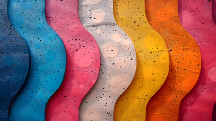 Wall Mural - a close up of colorful shapes