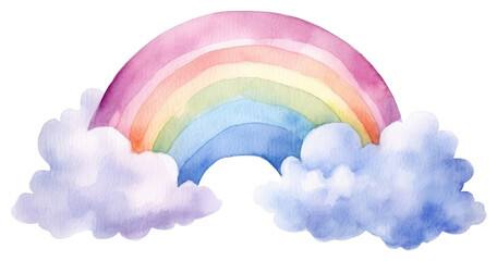 Canvas Print - PNG Rainbow backgrounds nature cloud.