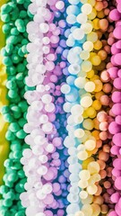 Canvas Print - A close up of a bunch of different colored balloons, AI