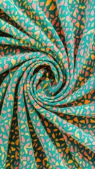 Canvas Print - A close up of a fabric with colorful spots on it, AI