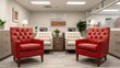 © Intelligent Horizons - Beautifully designed modern office space with sleek and stylish furniture creating a sophisticated and cozy work environment with a depth of field effect