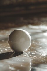 A single white egg sits atop a table, simple and straightforward