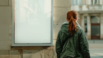 The woman and the blank billboard