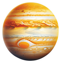 Wall Mural - PNG A jupiter isolated on clear pale solid white background planet space astronomy.