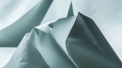 Poster - A close up of a folded piece of paper with some creases, AI