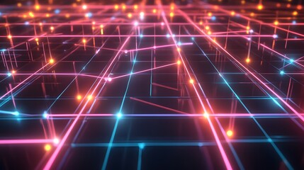 Poster - Abstract Digital Network Connection