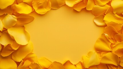 Poster - A yellow background with yellow petals scattered around it