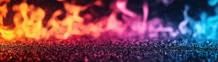 Poster - Colorful abstract background with gradients of red, orange, and blue lighting effects, perfect for creative designs and vibrant visuals.