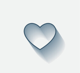 Poster - Vector dark color icon with shadow on light background