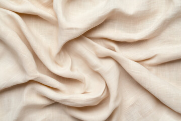 Poster - soft beige fabric with gentle folds and texture creating a calming and smooth pattern, perfect for b