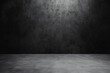 © tonstock - Grungy dark room with concrete floor and textured wall, capturing industrial aesthetic perfect for backgrounds, design projects, and promotional material.