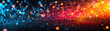 © tonstock - Vibrant abstract background with colorful bokeh lights in blue, pink, and orange hues, creating a dynamic and festive atmosphere.