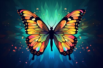 Wall Mural - Vibrant Butterfly in Flight