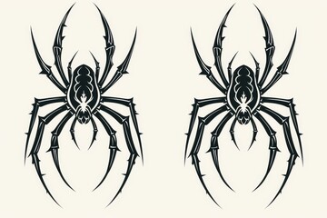 Black Spider Tattoo Illustration