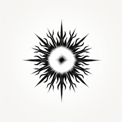 Wall Mural - Minimalist Sun Tattoo Design