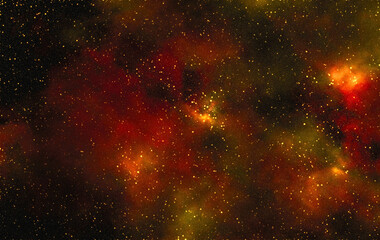 Wall Mural - Space background with stardust and shining stars. Realistic cosmos and color nebula. Colorful galaxy. 3d illustration