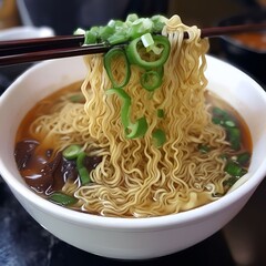 Poster - noodles with chicken and vegetables