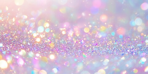 Rainbow glitter birthday backdrop mermaid unicorn pony party celebration background. Classic rainbow glitter background - selective focus and bokeh, soft gradient transition, pastel colors