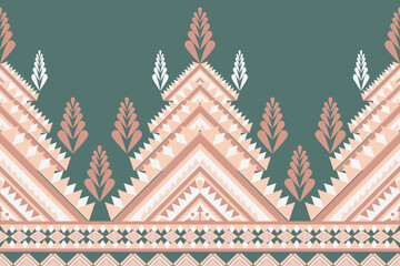 Wall Mural - Vintage Ethnic patterns Ikat seamless background embroidery.