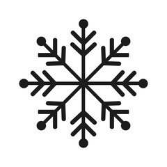 Wall Mural - vector snowflake icon isolated on white background. new year symbol of snowflake silhouette.