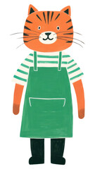 Canvas Print - PNG Person apron art anthropomorphic.