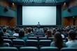 © Fleuronica - A presenter addresses an attentive audience in a well-lit lecture hall, with a large screen ready for visuals