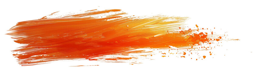 Poster - Abstract orange paint strokes with a textured, layered look.