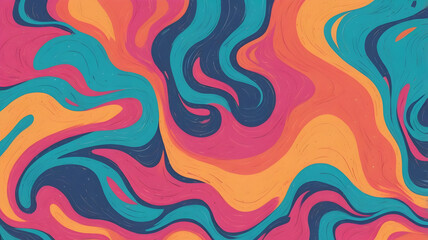 Rough psychedelic texture background using 3 colors.