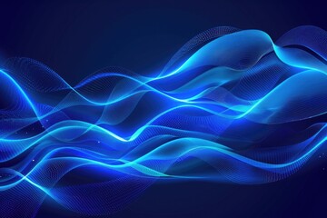 A wave of blue light on a dark background