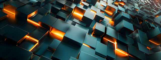 Wall Mural - abstract 3d modern technology background design for business