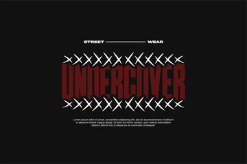 Wall Mural - undercover streetwear template for modern design clothing	