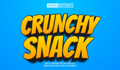 Leinwandbilder - Editable 3d text style effect - Crunchy Snack text effect Template