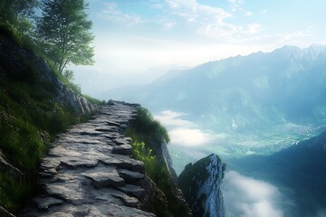 Canvas Print - view from the top of mountain