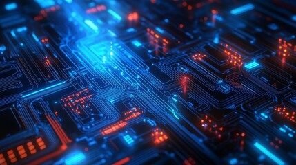 Poster - High-Tech Digital Circuit Background