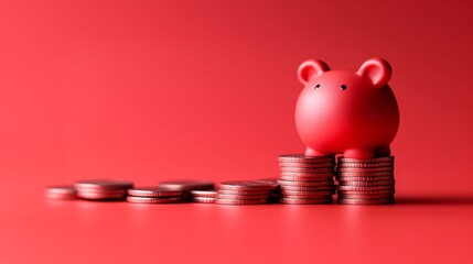 Poster - An illustration explaining the concept of financial freedom with visuals representing the stages of budgeting saving investing and living debt-free Stock Photo with copy space