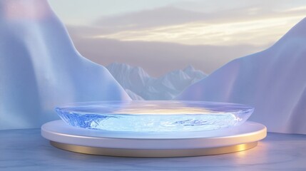 Poster - Futuristic Shimmering Podium