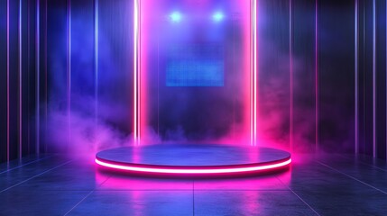 Poster - Holographic Floating Podium Design