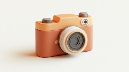 Wall Mural - 3D Rendered Vintage Camera