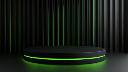 Poster - Neon Green Tech Podium
