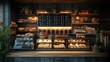 © Paniti - A 3D bakery counter with a glowing menu board, representing the heart of a bakery business