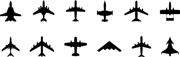 Wall Mural - Plane icon isolated on white background. Airplane symbol in flat style. Airplane icon vector. Flight transport symbol. Travel illustration. Vector 