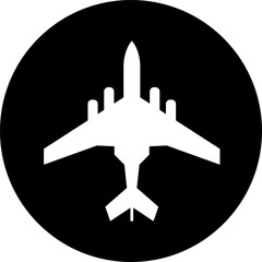 Wall Mural - Plane icon isolated on white background. Airplane symbol in flat style. Airplane icon vector. Flight transport symbol. Travel illustration. Vector 