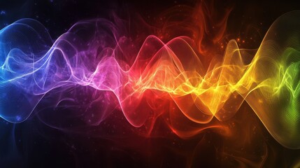 Poster - Full electromagnetic spectrum illustration: wave lengths frequency temperature