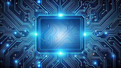 Poster - Abstract circuit board pattern with futuristic technology concept, technology, abstract, background