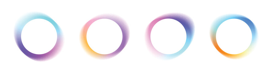 Fototapete - circle gradient colorful frame watercolor logo vector design templates isolated