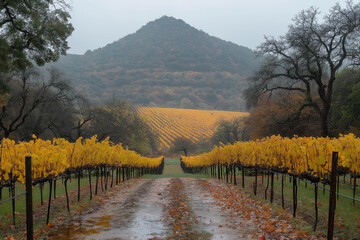 Poster - Autumn Vineyard