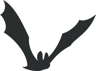 Wall Mural - Flying bat black silhouette. Creepy winged animal