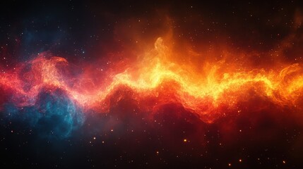 Poster - Sonic boom shockwave superimposed on the electromagnetic spectrum highlighting different wavelengths frequencies and associated temperatures